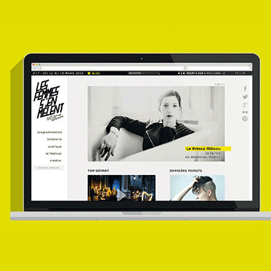 Webdesign pour le festival Les femmes s'en mêlent
