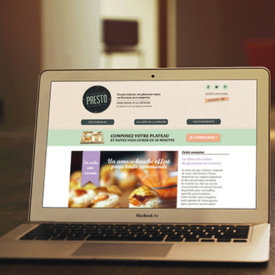 Webdesign de site responsive pour Presto